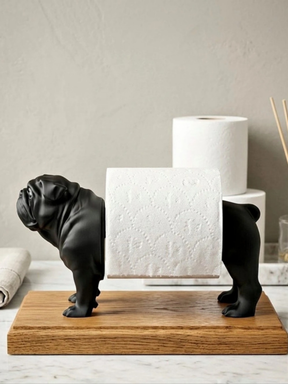 English Bulldog Toilet Paper Holder